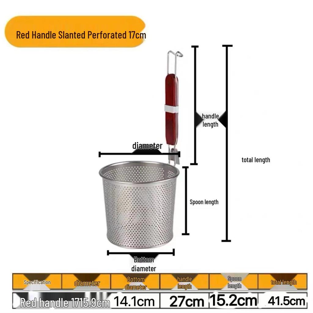 304 Stainless Steel Noodle and Soup Skimmer, Vegetable Strainer, Hot Pot Skimmer, Fine Mesh Strainer.