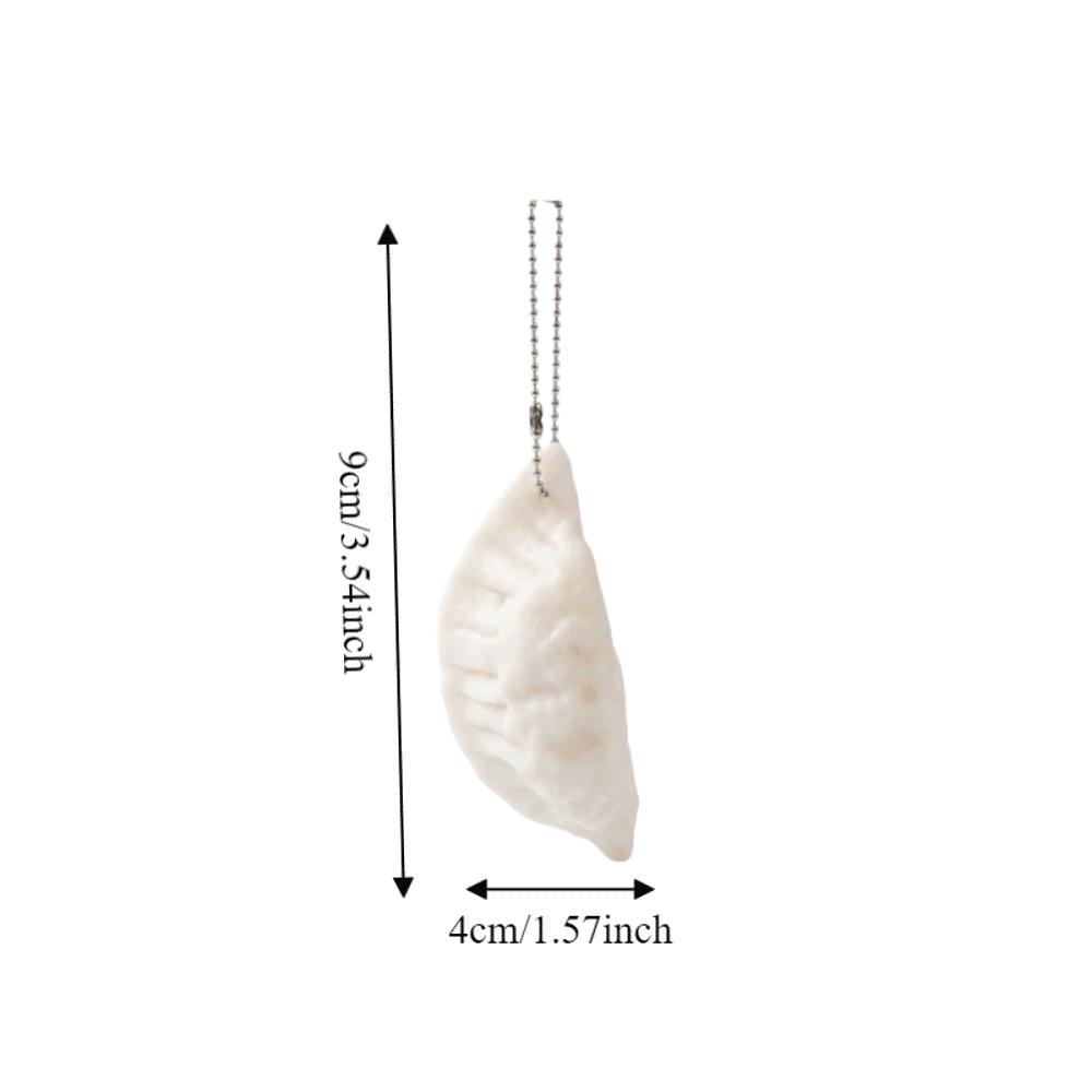 Lifelike Simulation Dumpling Keychain Soft Pinch Food Pendant Dumpling Squeeze Toy Bag Charms