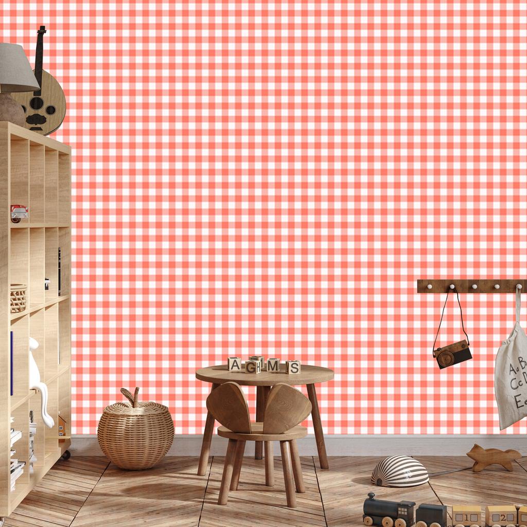 Wallpaper Fabric Pattern Harmonious Arrangement, Coral 50x1000