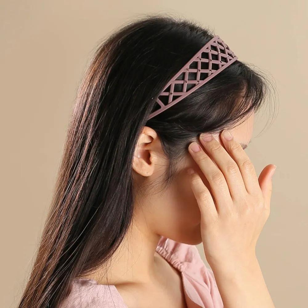 Point Headband Thick Headband Angel Scrunchie Cubic Mesh Pink