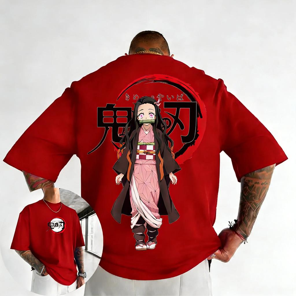 Demon Slayer Anime Printed Men, Women T-shirt Casual pure cotton Top Fashion Street Wear Summer Harajuku Style Y2K Breathable