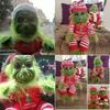 Adorabile Bambola del Grinch da 20 cm Giocattolo di Peluche di Natale Perfetto per Decorazioni Festive