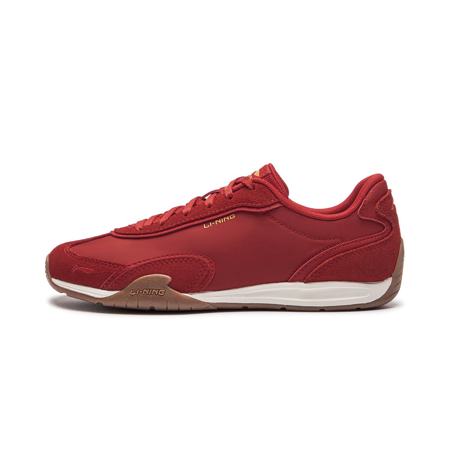 Li Ning Film 70S Slip Resistant, Abrasion Resistant, Lightweight Low top Casual Shoes Women s Ruyi Red AGCW368-5 35