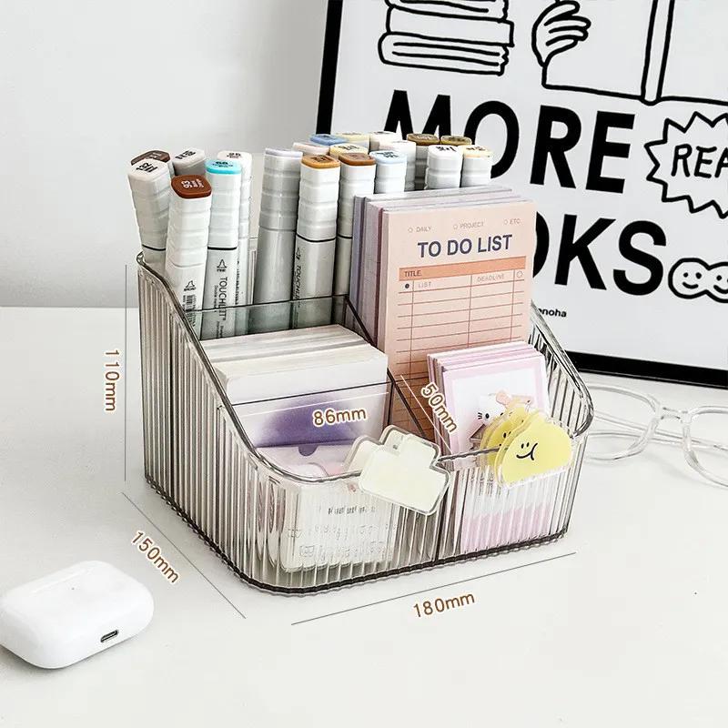 Wholesale Desktop Storage Box Home Office Cosmetic Plastic Box Stationery Pen Multifunctional Organizing Storage Box Remote Control YLE342