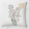 Morandi Abstract Artistic Patterns Throw Pillow Cover with Short Plush Print for Living Room Sofa Decoration Cushion Cover