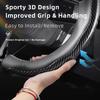 Suitable for Opel Carbon Fiber Texture Steering Wheel Cover Snap-On Wave-Shaped Sports Design Protective Shell Corsa Nouveau Mokka Astra Gse Grandla