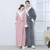 Winter Hooded Robe for Men Plush Long Bath Robes with Hood Cozy Warm Bathrobe Fuzzy Spa Robe With Pockets Men's House Coat Fluffy Fleece Robes