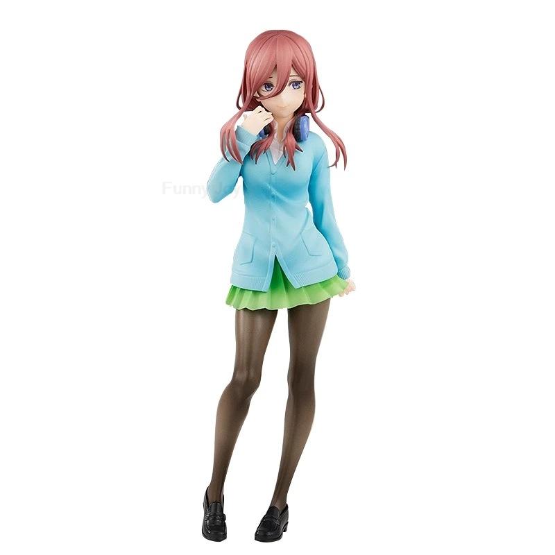 Non-Toxic 10-18Cm Yotsuba Anime Cute Nakano Nino Figurine The Quintessential Quintuplets Figure Cat Nakano Miku Figure Pvc Collection Toys