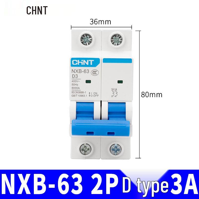 Chint NXB Air Switch Circuit Breaker: 1P, 2P, 3P, 4P Household Type D Three-Phase Disconnector 380V.