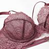 Sexy Ultra-thin Lace Push Up Bra Set Classic Hollow Bandage Women Underwear Transparent Intimates Plus Size Bra and Panties Set