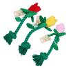 Dog Toy Rose Shape With Squeaky Stimulating Bells And Easy Gripping Handle for Puppies Training Dog Toy