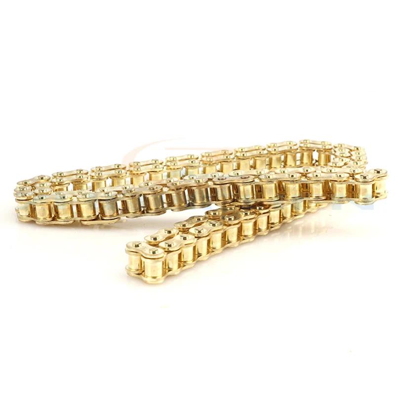 Motorcycle 428 Black Gold Chain 94/102/132/140L Links Fit For 50cc-250cc ATV Quad Pit Dirt Bike Go Kart Metal Motorcycle Parts