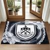 Burnley Football Design Crystal Velvet Rug Soft Decorative Mat for Bedroom Entrance