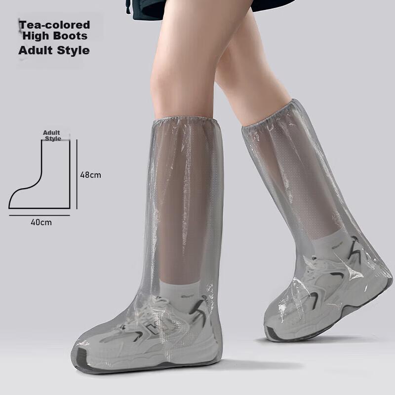 BWNK Disposable Rain Shoe Covers High-Cut Waterproof for Adults 20-Pack