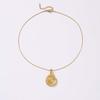 304L Stainless Steel Spiral Conch Pendant Necklace, Gold Ocean Style