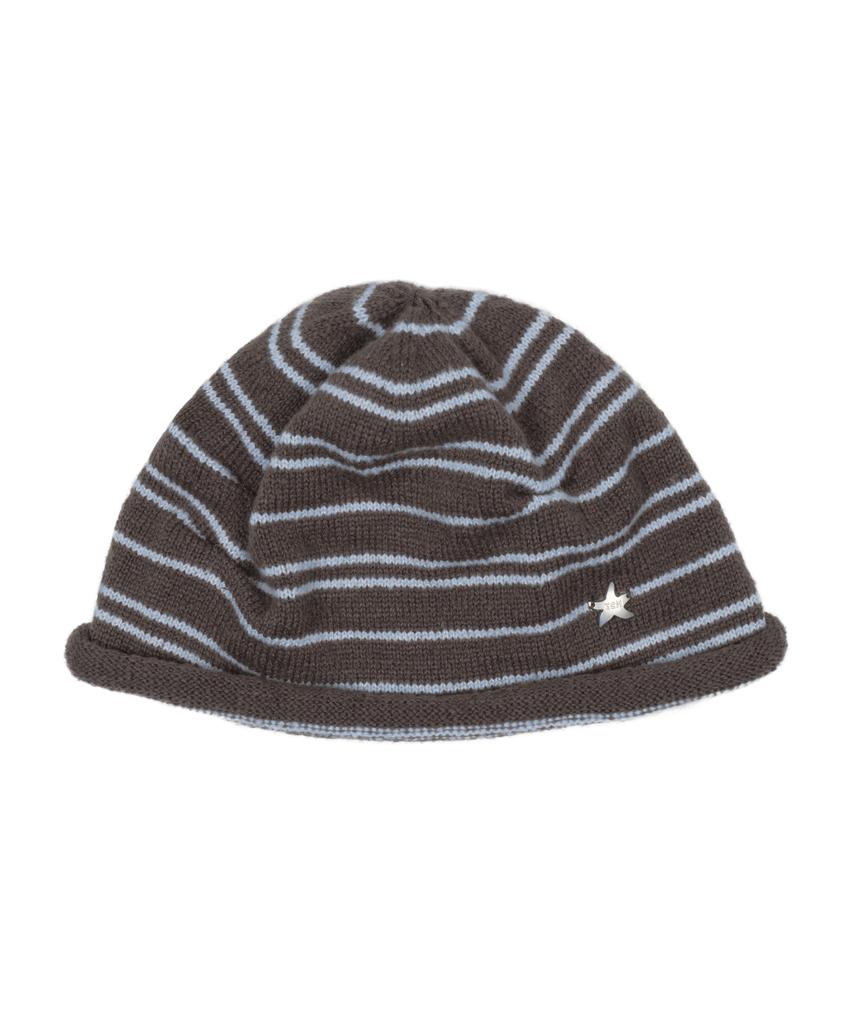 THE COLDEST MOMENT Tcm Stripe Bottle Beanie (Brown/Blue)