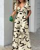 2023 Spring Women's Fashion V-neck Waist-Cinching Wide-Leg Jumpsuit
