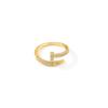 Women Adjustable Nail Ring Korean Fashion Punk Cubic Zirconia Ring Daily Simple Jewelry