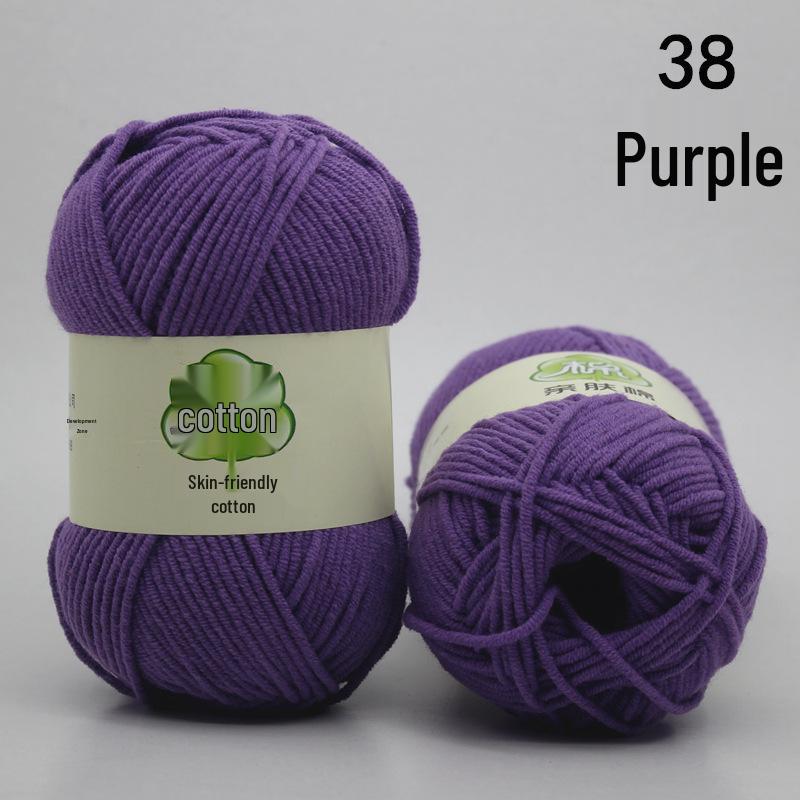 Combed 5-Ply Milk Cotton Yarn for DIY Knitting & Crochet - Medium-Thick Scarf & Blanket Material Pack
