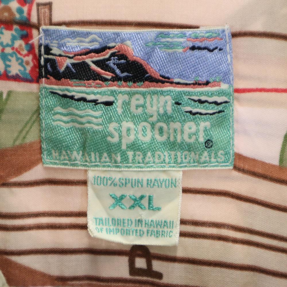 Reyn Spooner 90s Old Diamond Head Tag Overall Handle Short Sleeve Aloha Shirt Men's Used
