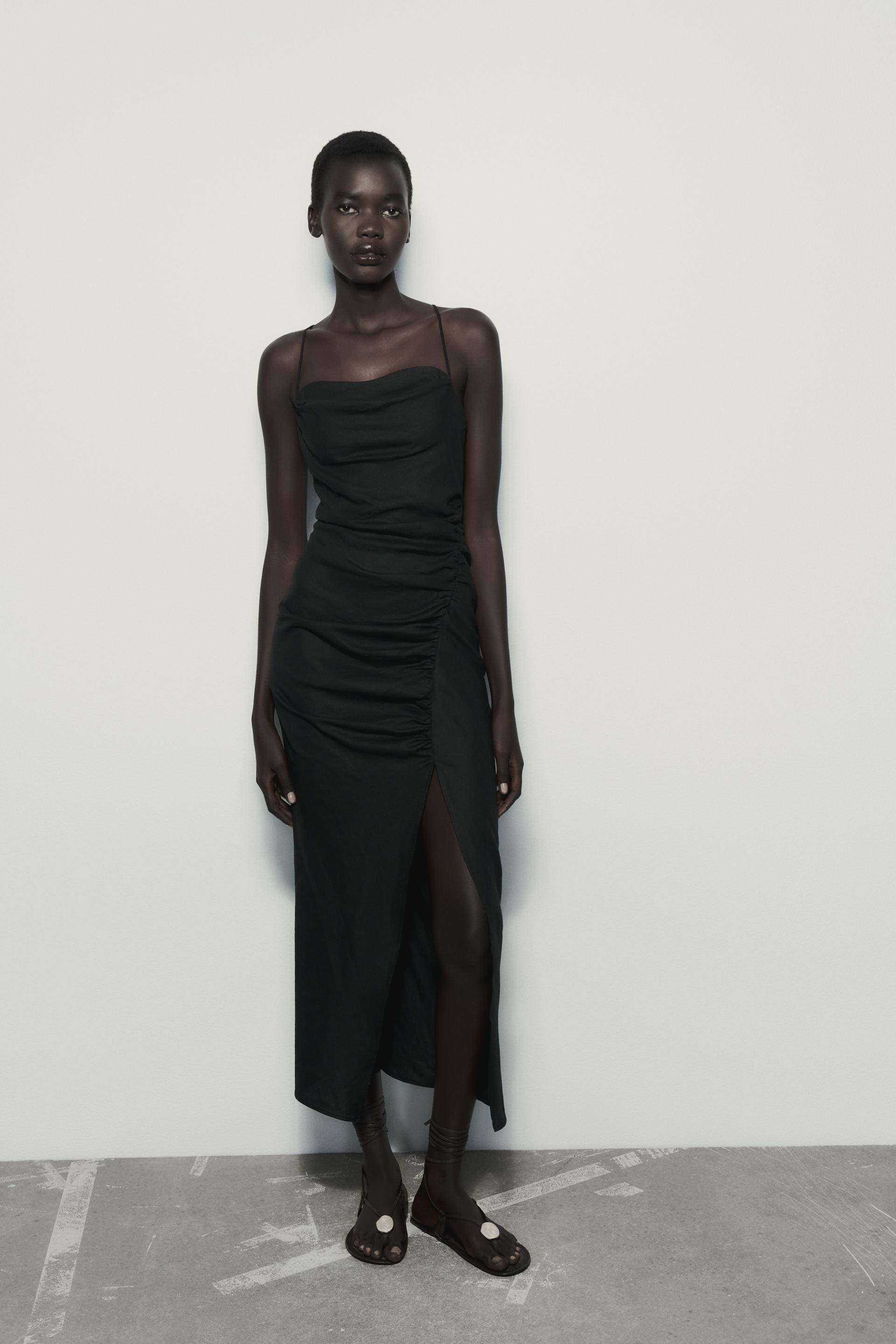 

Льняное корсетное платье