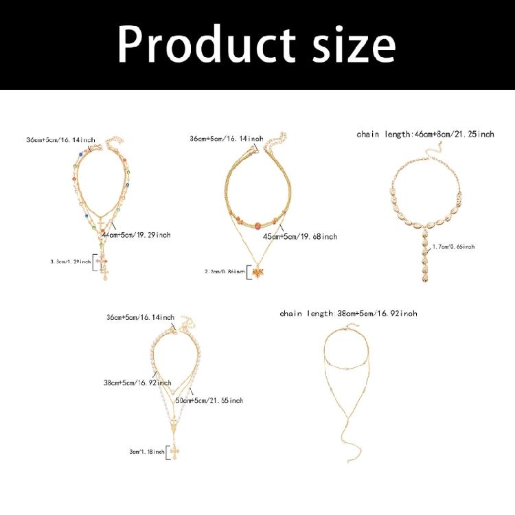 Alloy Pearls Beaded Necklace Y Shaped Pendant Clavicle Chain for Long Time Comfort and Fashion Statement