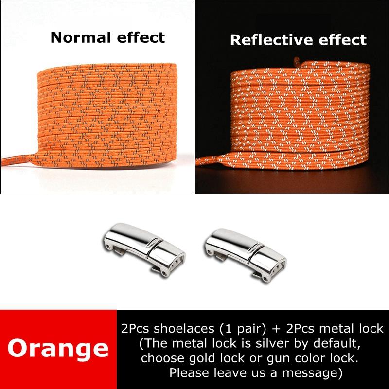 Magnetic Shoelaces for Sneakers Elastic Laces Without Ties Kids Adult Quick Shoe Lace Reflective No Tie Shoe Laces Rubber Bands