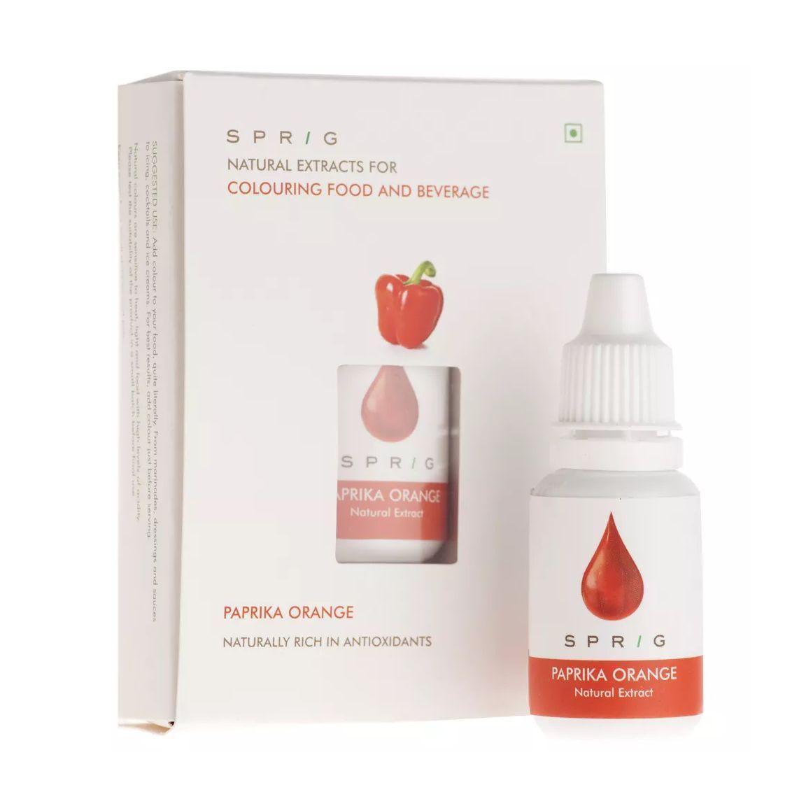 Натуральный пищевой краситель: красно-оранжевый (15 мл), Paprika Orange Natural Colour Extract,  Sprig