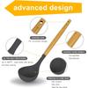 Cooking Utensils Kitchen Utensil Set, 12 PCS Wooden Handle Nontoxic BPA Free Silicone Spoon Spatula Turner Tongs Kitchen Gadgets Utensil Set