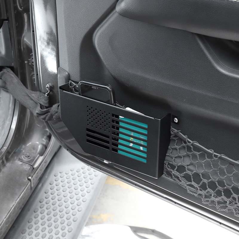 Front Door Pocket Storage Box For Jeep Wrangler JL For JT Gladiator 2018-2023 Organizer Container Stowing Tidying Accessories
