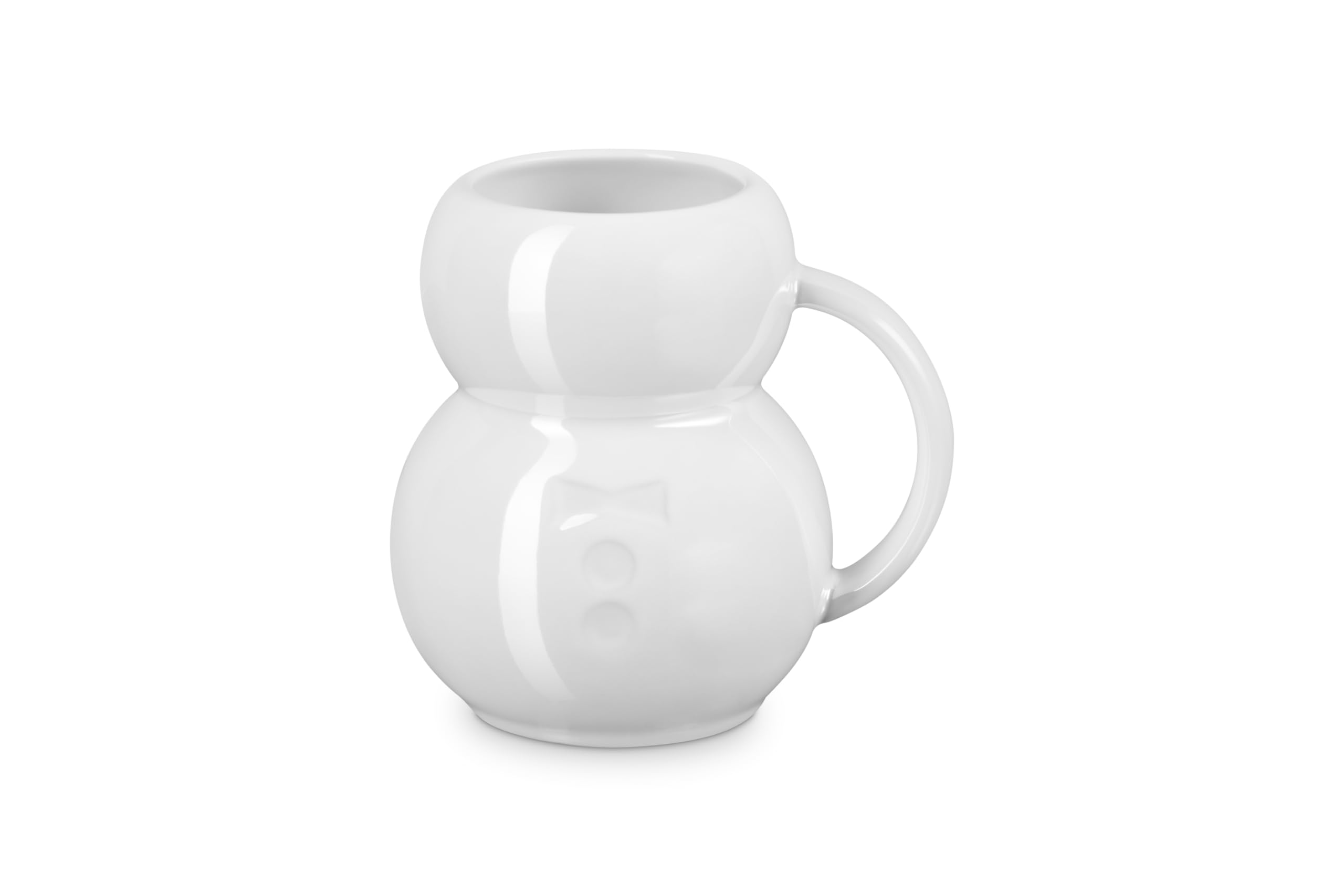 

Le Creuset Snowman Mug, 350 ml, White Lustre, Heat and Cold Resistant, Microwave and Oven Safe [Official Japanese Product]