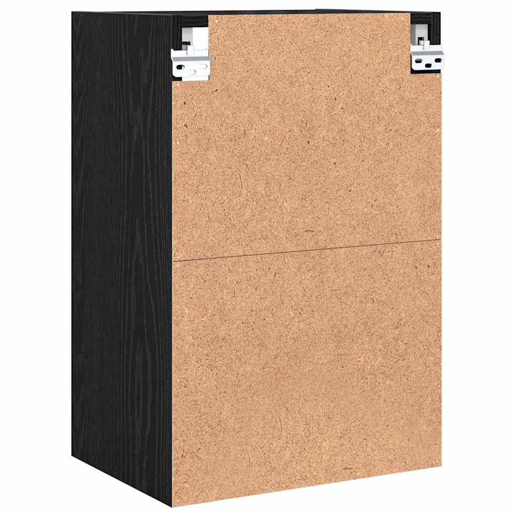 Hanging Cabinet with Shelf Black Oak Effect 40 x 29.5 x 60 cm