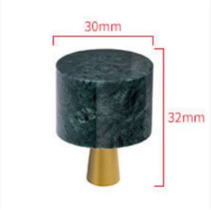 Brass Crystal Marble Handle European Light Luxury Diamond Light Ball Drawer Cabinet Wardrobe Door Handle