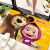 Russian animation Masha and the Bear Fairy Tale Cartoon Carpet Soft Home Living Room Bedroom Door Mat Outdoor Picnic Ground Mat rug T6