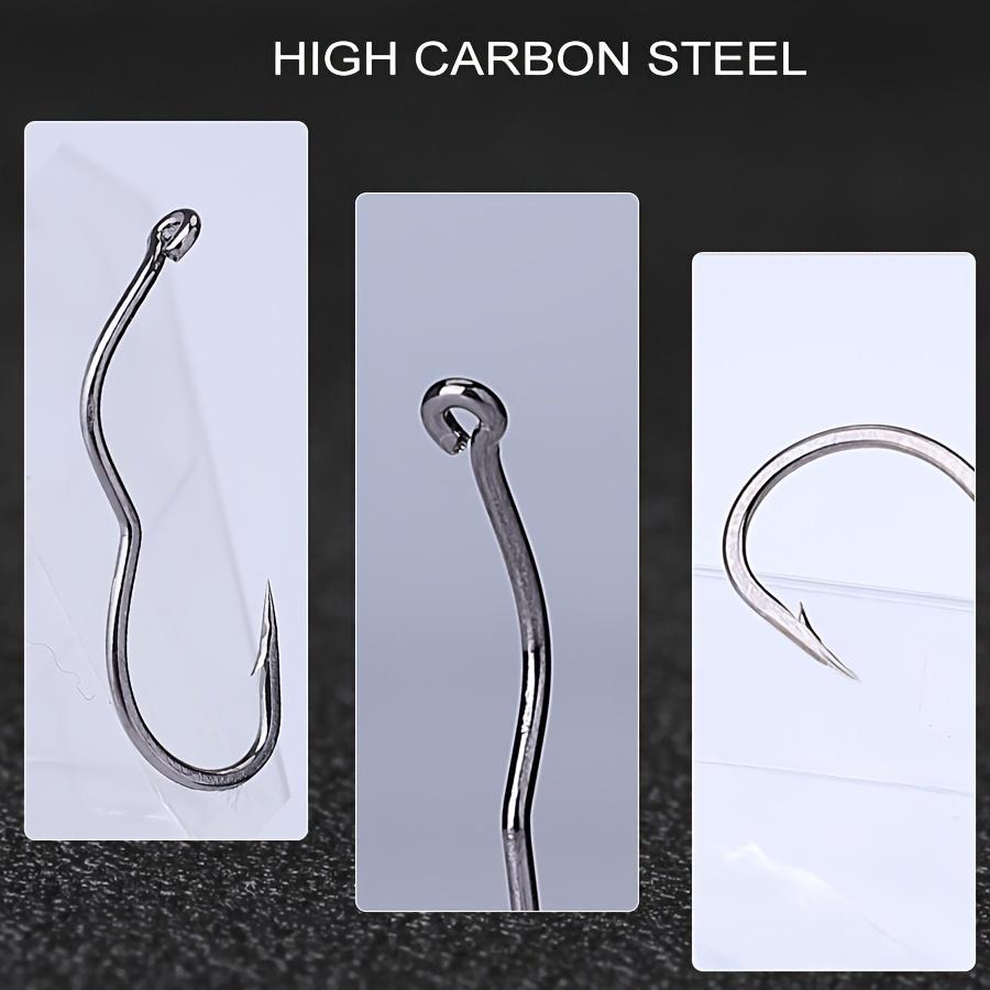 12pcs High Carbon Steel Hooks, Sharp Barbed Hooks, Fishhook For Carp, Outdoor Fishing Accessories