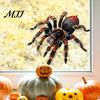 Kreative Feiertagsdekorationen Realistische Orangebraune Vogelspinne Fensteraufkleber, Halloween Gruselige Spinne Statische Aufkleber, Gruselige Festivalgeschenke Wasserdicht