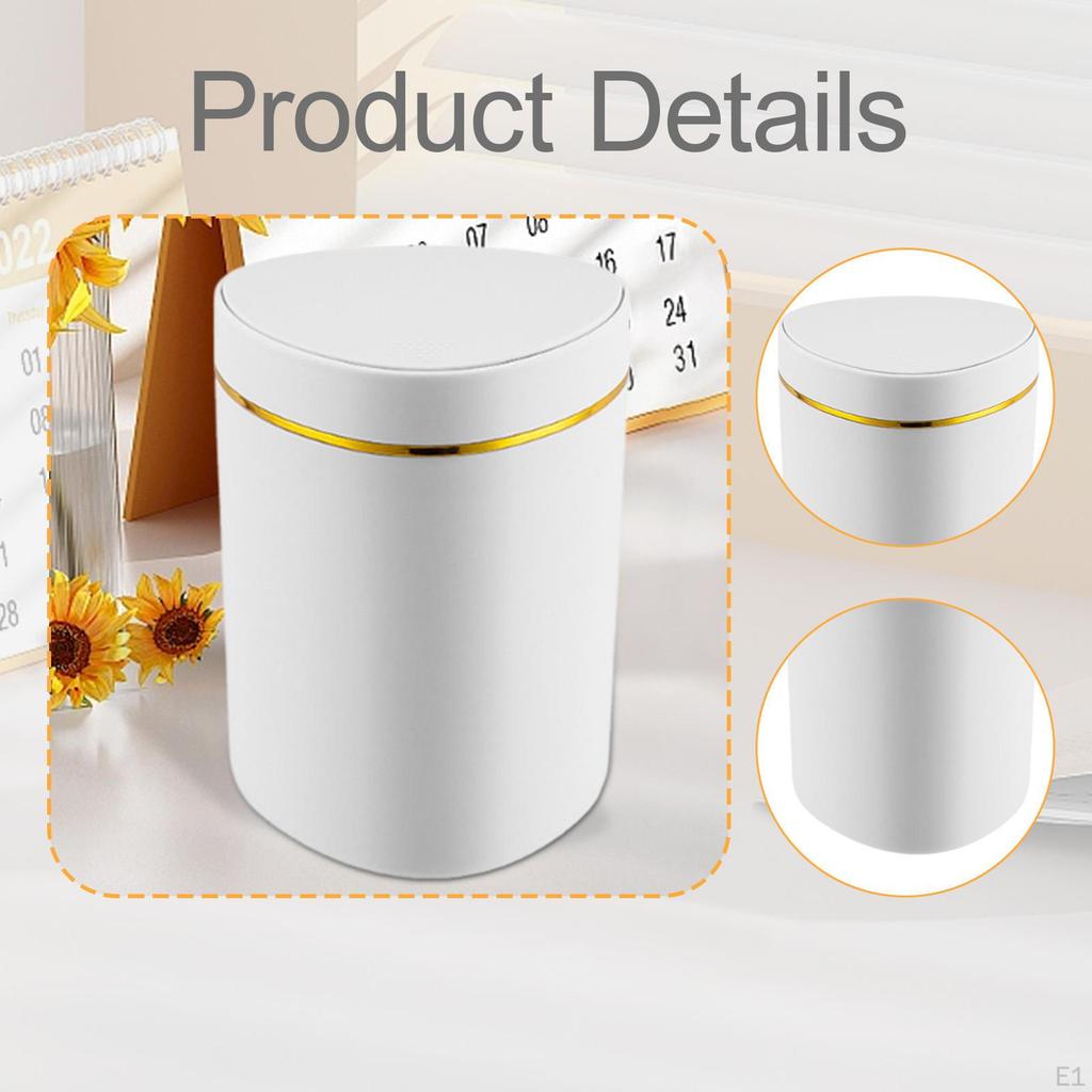 Compact Wastebasket with Lid for Tabletop And Car