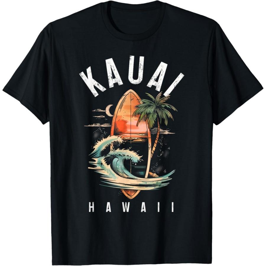 

Kauai Hawaii Surf Hawaiian Vintage Surfing Surfer T-Shirt XXXXXL чёрный