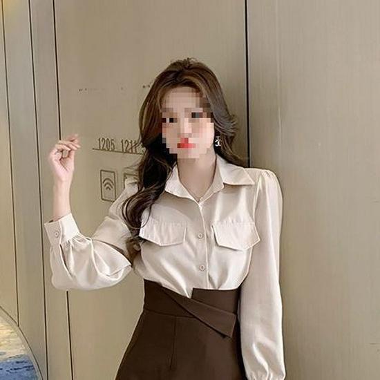 2025 Retro Academy Style Professional Two-Piece: Mid-Length Shirt & Half-Body Skirt for Spring/Summer