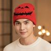 Pumpkin Orange Halloween Knitted Cap Knitted Fabric Hip Hop Skullcap  Daily Commute