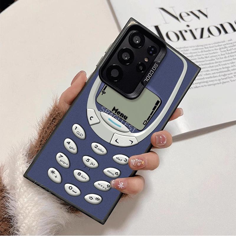 Funny Retro Callphone Shockproof Phone Case for Samsung Galaxy S26 Edge S25 Ultra S24 FE S23 Plus S21 Cover Anti Fall Fundas
