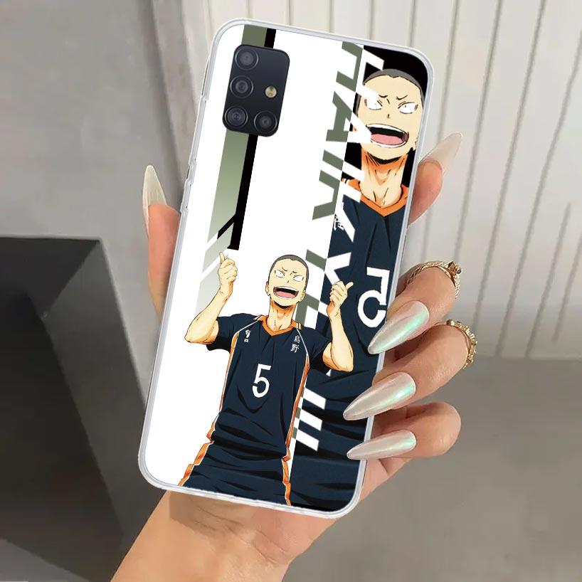 Anime Haikyuu Oya Schule Volleyball Handyhülle für Samsung Galaxy A52 A32 A22 A12 A02S A50S A30S A10S Note 20 Ultra 10 Plus S10