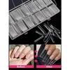 240pcs Transparent Acrylic False Nail Tips Set, 12 Sizes French Manicure Artificial Nails, For DIY Home Nail Salon Press-On Nails, Nail Art Supplies
