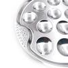 Escargot Plate 12-Holes Stainless Steel Snail Mushroom Escargot Baking Plate Dishes for Escargot