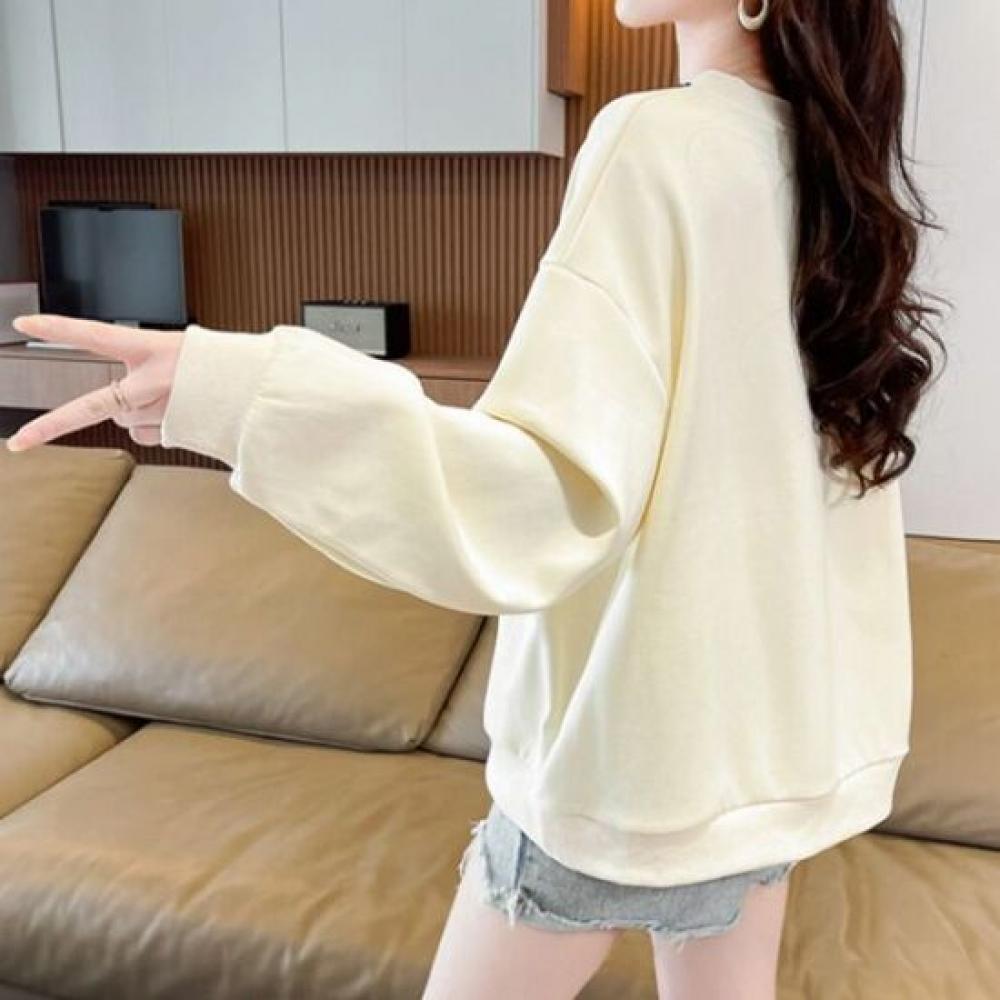 NaVaVa Women LoVely Ribbon Point V Neck Long sleeVe Sweatshirt Nt3271
