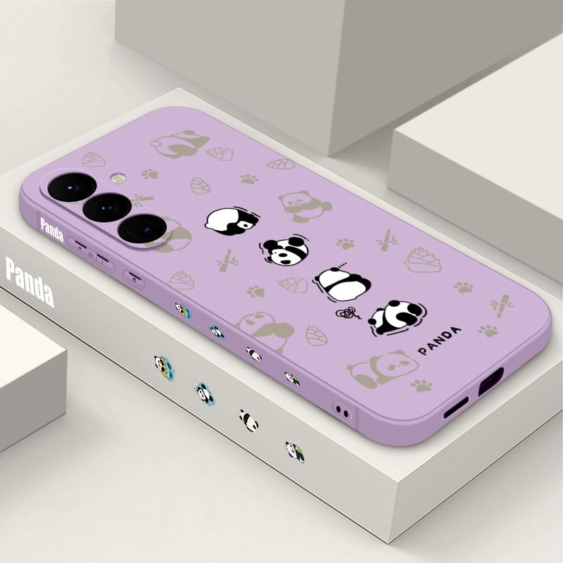 Cute Panda Print Case For Samsung Galaxy A57 A37 A17 A56 A36 A26 A16 A55 A54 5G S21 FE S22 S23 S24 Plus S25 S26 Ultra Cover
