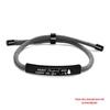 Stainless Steel Black Red Woven Rope Bracelet - Trendy European and American Fashion, Engraved, Christmas Gift
