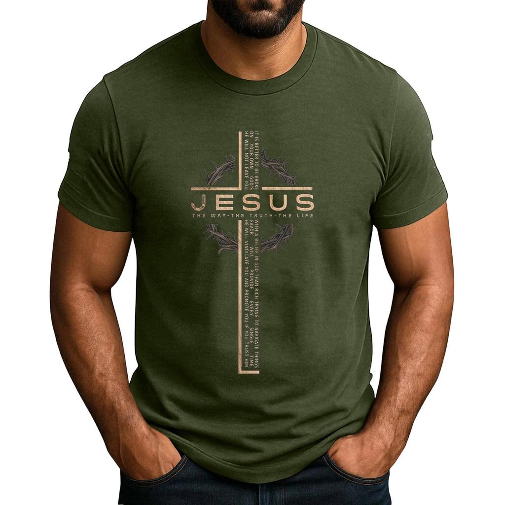 Men's Popular T,shirt Printed Round Neck Short Sleeve T,shirt