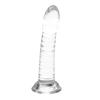 Tsukitoy Anal Plug Silicone for Beginners Thin Anal Plug Thread Anal Beads Anal Expansion Transparent for Beginners with Suction Cup Transparent S -