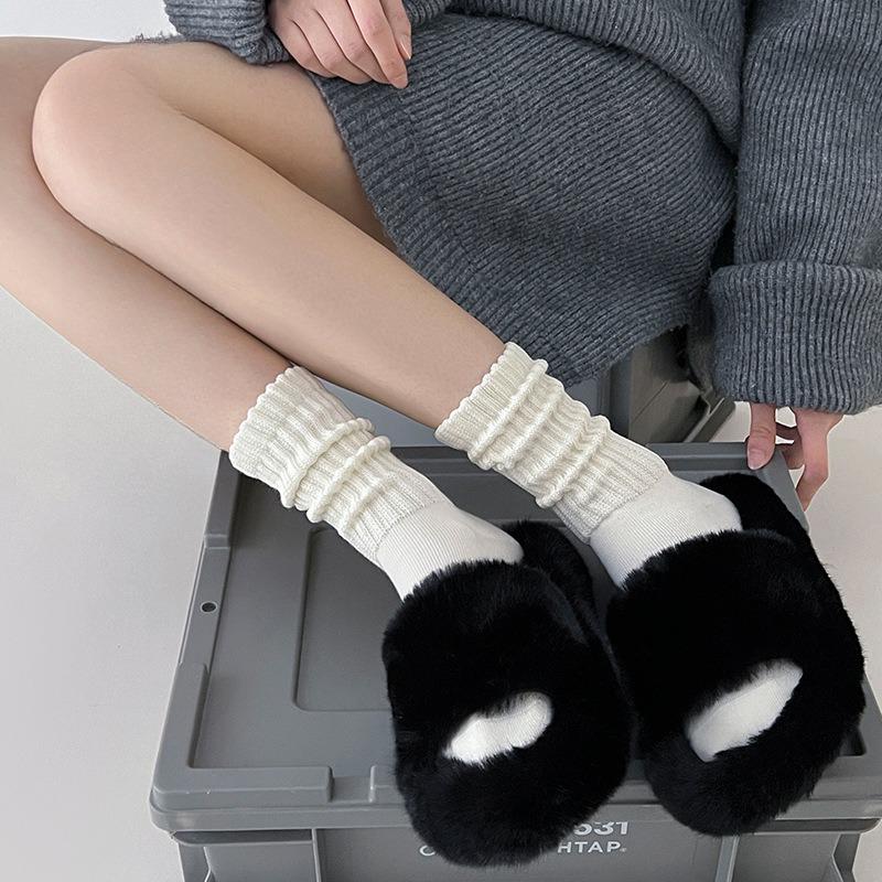 Spring Socks for Women, Pile Socks, Loose Thigh-high Socks, Anti-ball Socks, Versatile High-top Women's Socks